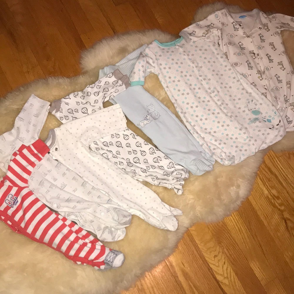 7 Piece Baby Boy Sleeper Bundle